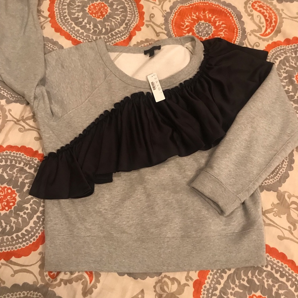 J crew ruffle 💦 sweatshirt